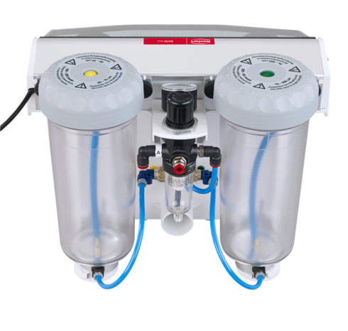 Basic eco Fine Sandblasting Unit 1 x 25–70 µm, 1 x 70–250 µm, incl. 2 nozzles 0.8 mm / 1.2 mm